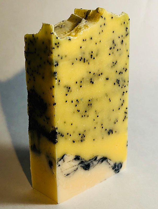 Yellow Lemon Poppyseed Soap Bar